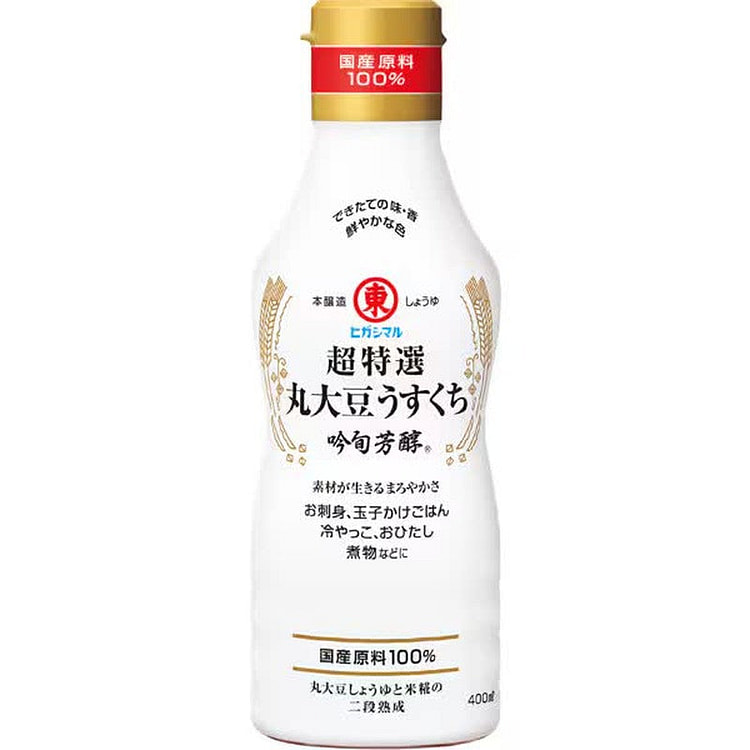 Higashimaru Premium Whole Soybean Light Soy 400ml 1 each