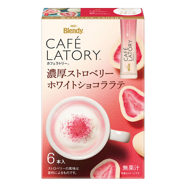 AGF Blendy Strawberry White Chocolate Latte 6 bags
