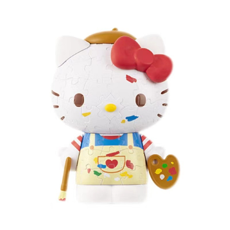 【中国直邮】 FOXTAIL Hello Kitty立体拼图 玩具 卡通 生日礼物 礼品 潮玩 手办-小画家 1个