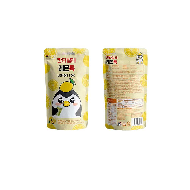 CANTABILE Lemon Tok Soft Drink Pouch 230mL 1 each