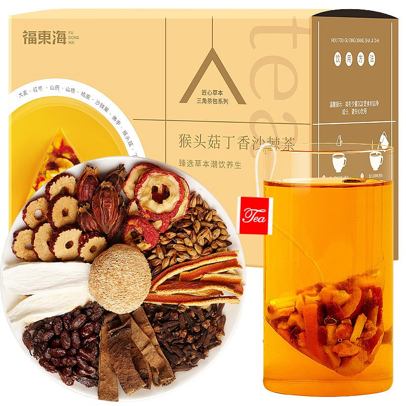 【 Fudonghai Product 】 Monkey Head Mushroom clove Tea sea buckthorn Tea 200g/ box 200 g