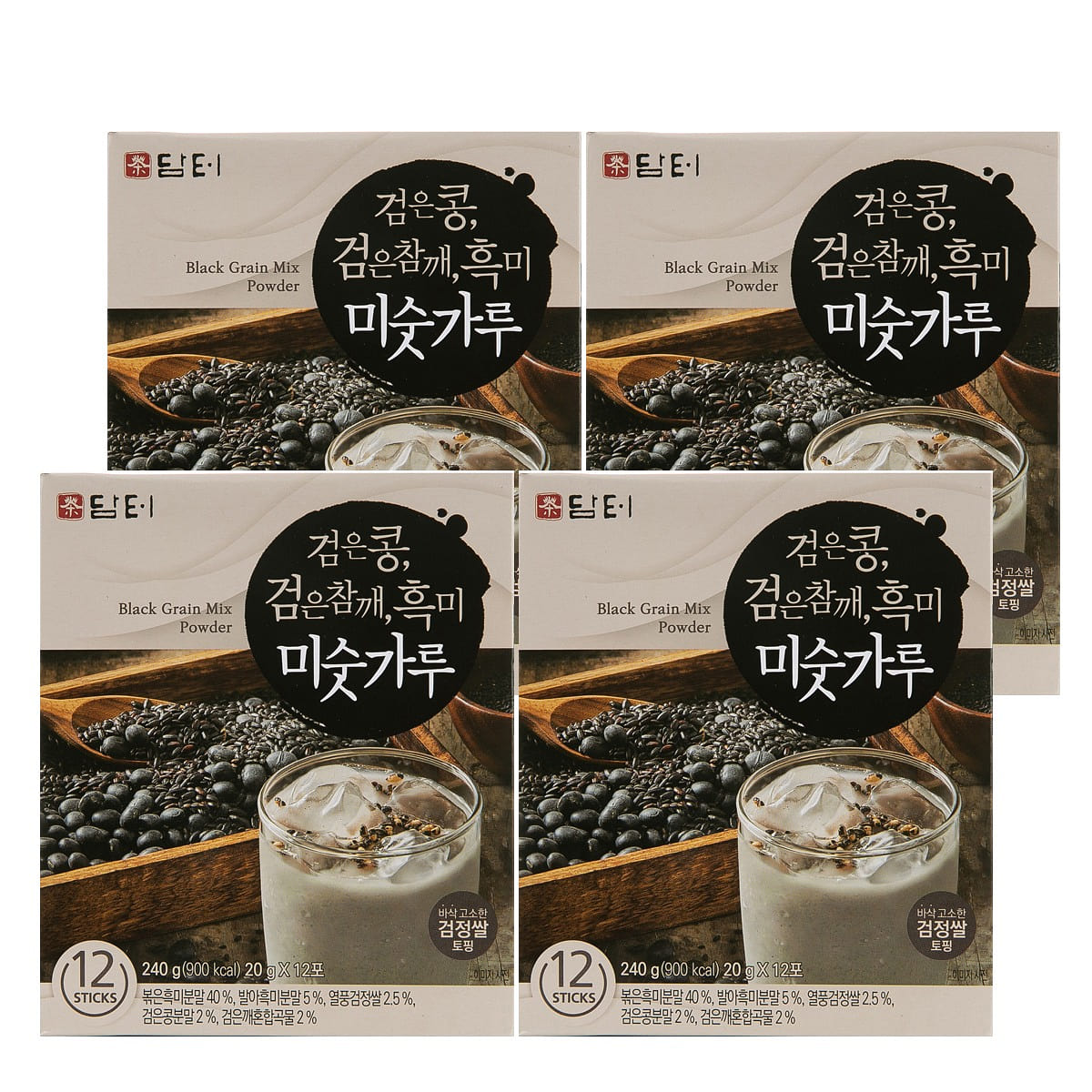 Damtuh Black Grain Drink Mix 12 T x 4 Boxes 48 count