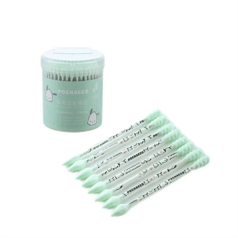 Sanrio Cartoon Double-Headed Spiral Cotton Swabs – Pochacco 1 Box 1 box