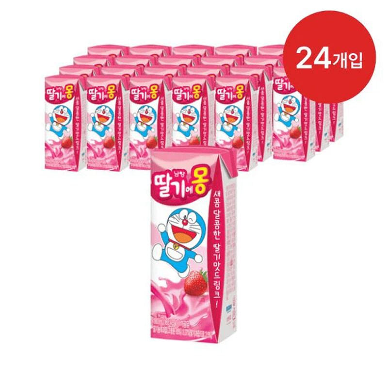 (Bundle) Namyang Dairy Strawberry Emong (24 packs) 190 ml