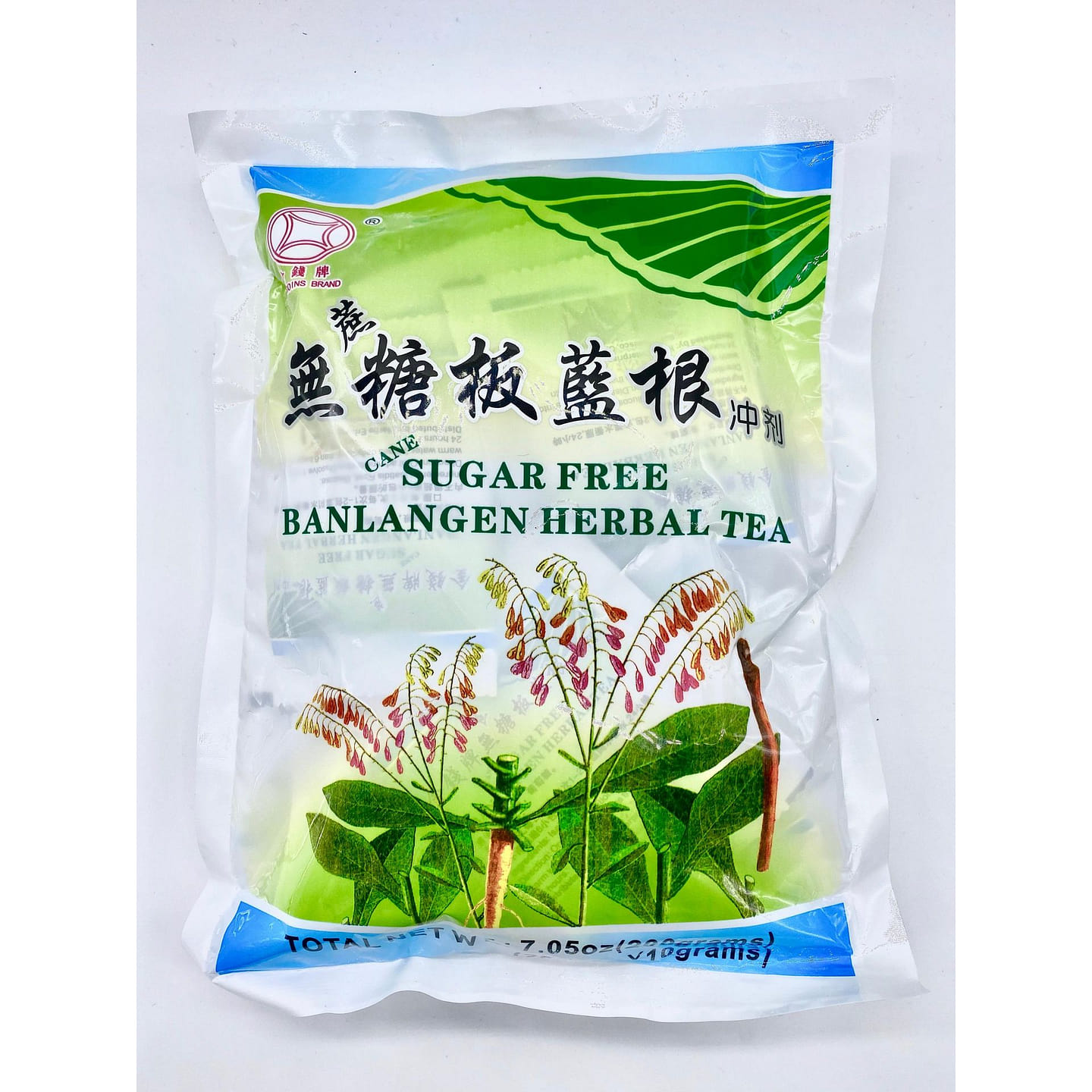 GOLD COINS BRAND Cane Sugar Free Banlangen Herbal Tea 200g 1 each