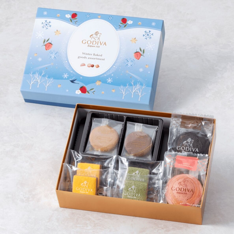 GODIVA圣诞限定曲奇蛋糕礼盒 10枚装 1 盒