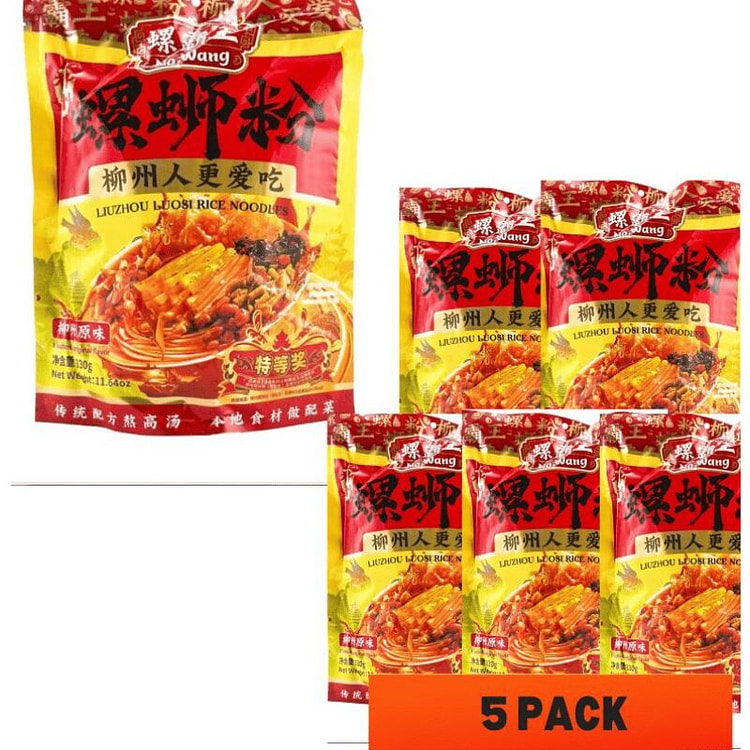 螺霸王 柳州螺蛳粉原味 330克*5袋 330 克