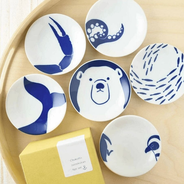 Mino ware Plate Gift Set