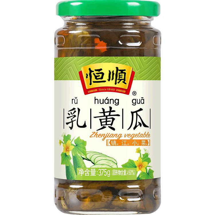 恒顺酱菜下饭开味伴侣腌制泡菜乳黄瓜375g*1瓶