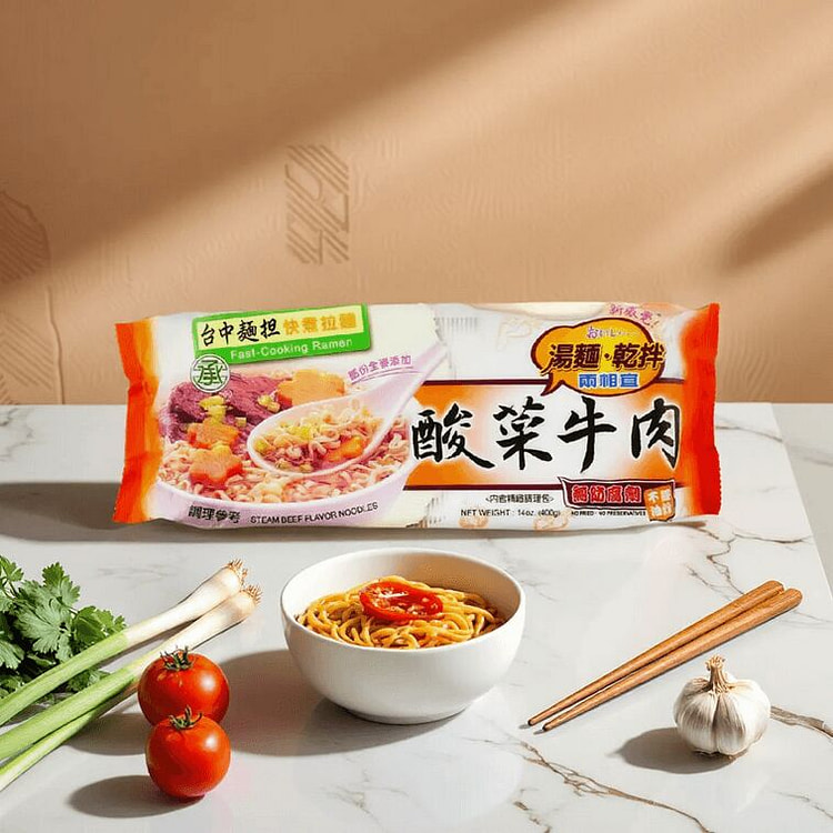 台湾承昌 台中快煮拉面 酸菜牛肉面 400g 400 克