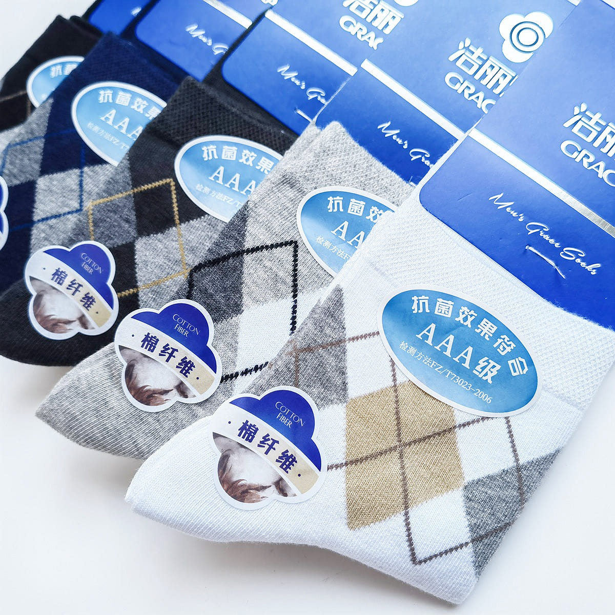 Grace Cotton Men Socks set of 12 size:26-28cm 1 each