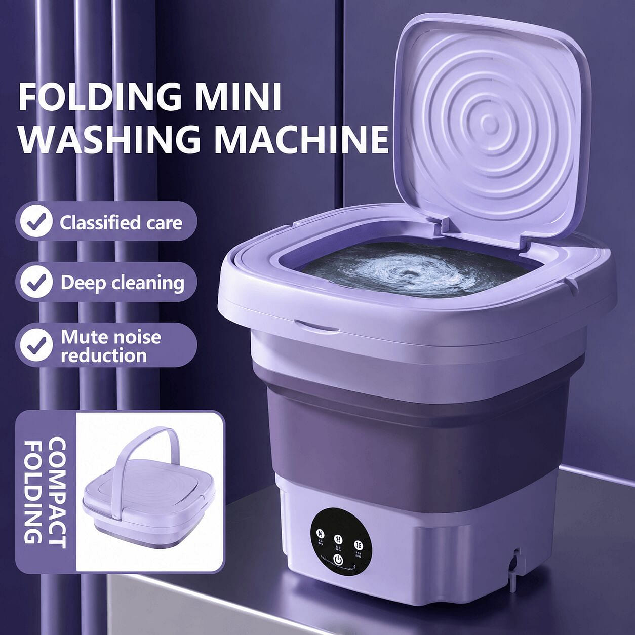 Hot Folding Portable Washing Machine Big Capacity 1 box