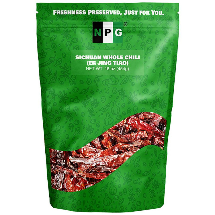NPG Whole Er Jing Tiao Chili Peppers 16oz 454 g