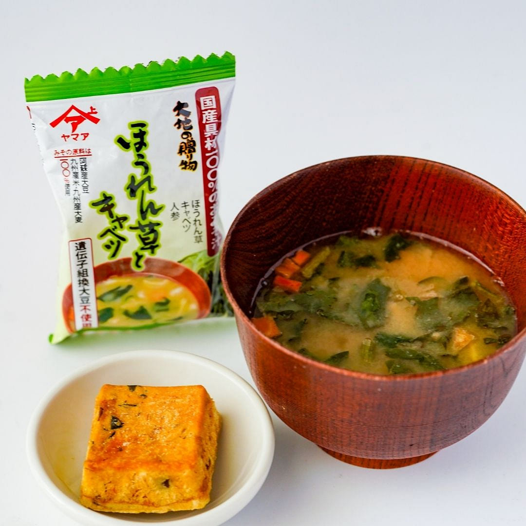 Spinach and Cabbage Freeze-Dried Miso Soup 10 그램