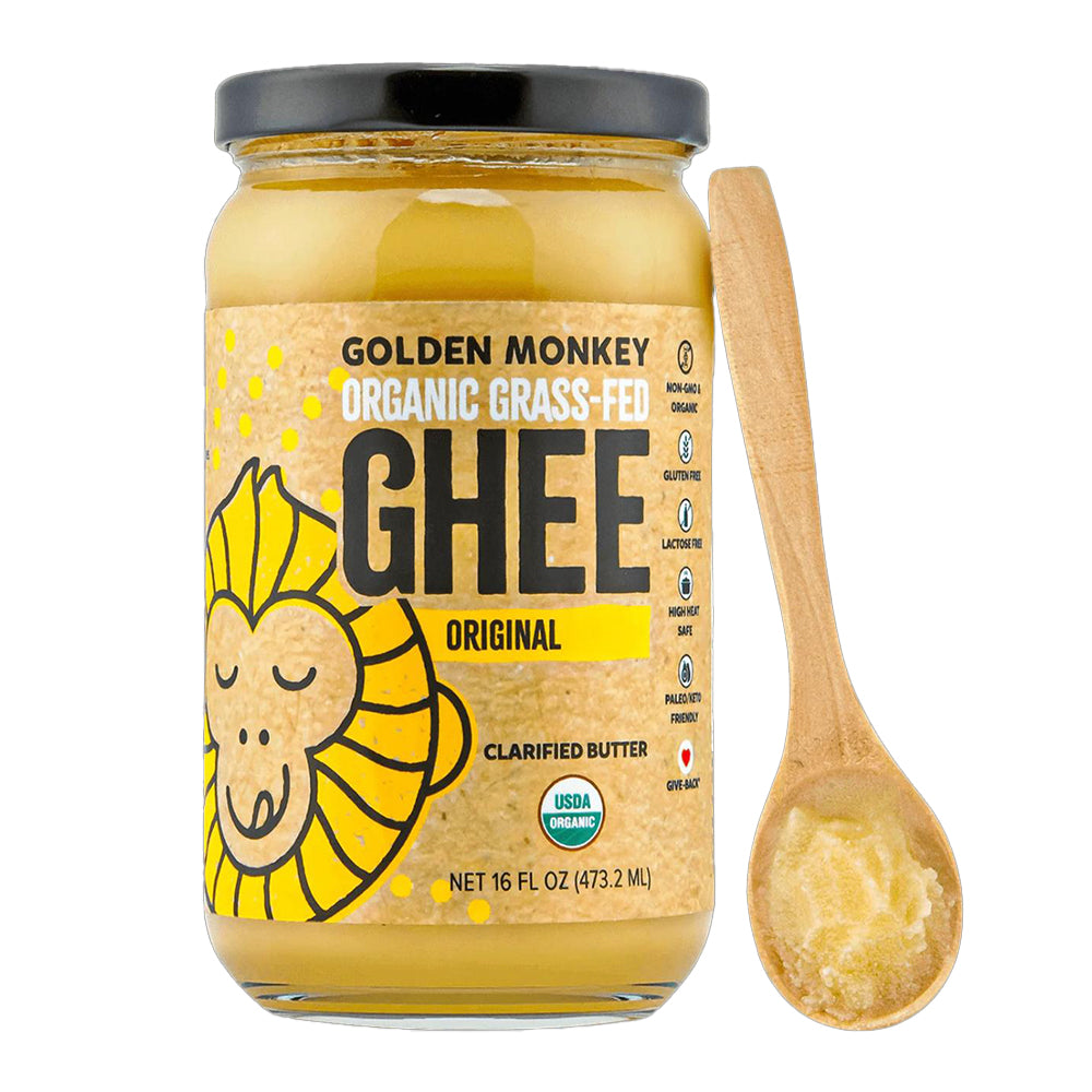 Golden Monkey Organic Grass-Fed Ghee (USDA) - 16oz 1 each
