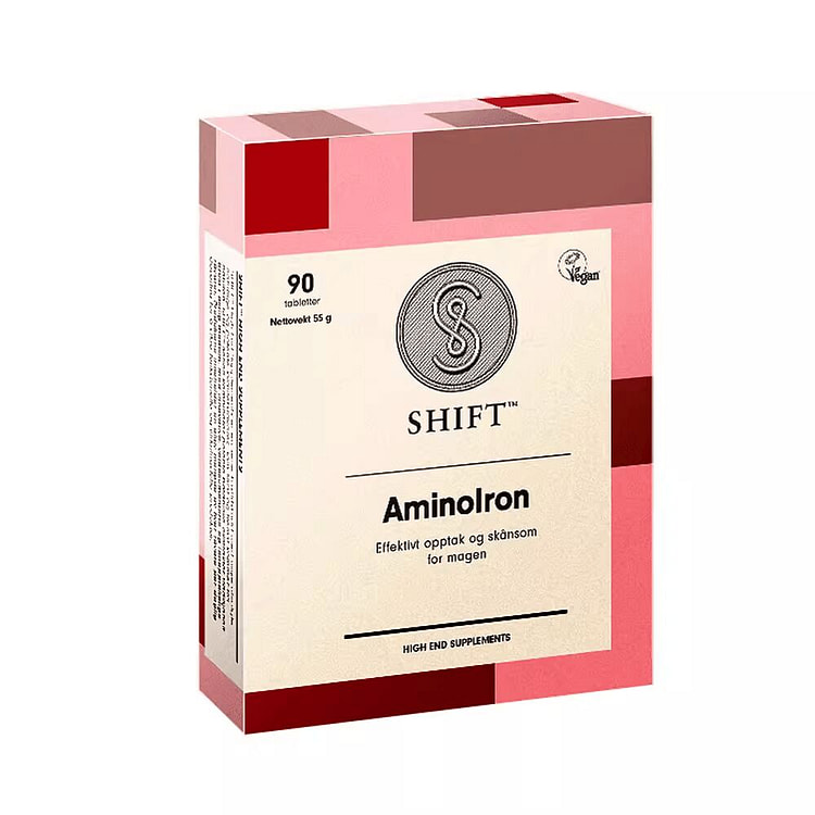 Shift活性铁育血片 补铁小红片孕妇铁剂90粒 1 盒