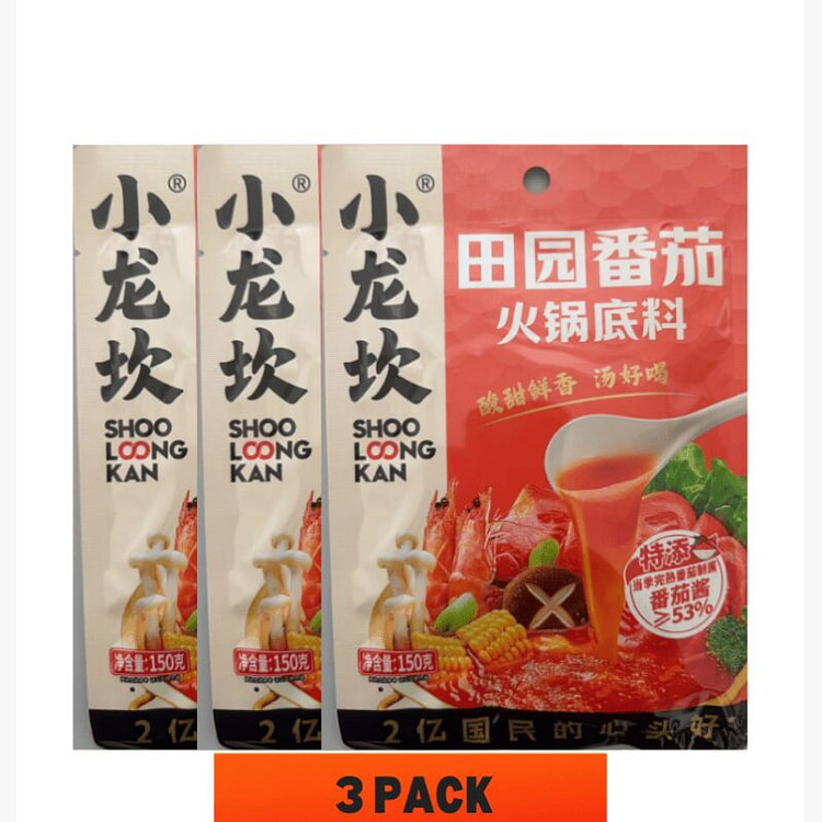 小龙坎 田园番茄火锅底料 150克*3袋 150 克