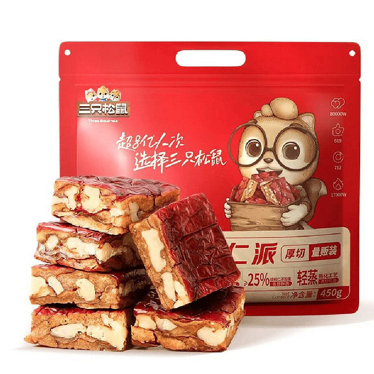 三只松鼠 枣仁派 450g 450 克