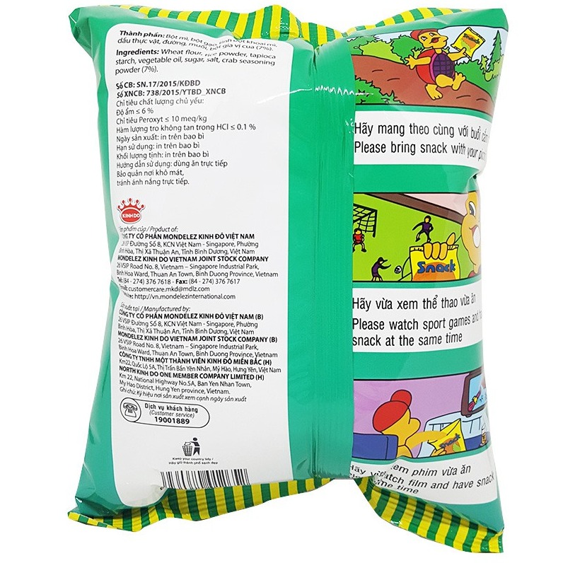 Get Snack Cua Kinh DO Bim Bim Cua Xanh 29gr x 5 bags Delivered