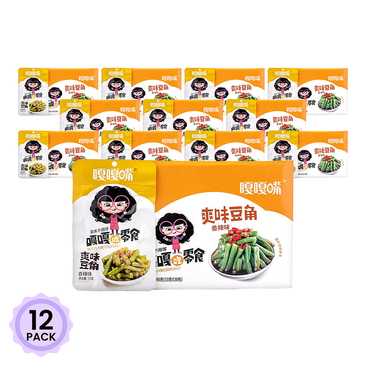 嘎嘎嘴 爽味豆角 香辣味 990 克*12 包