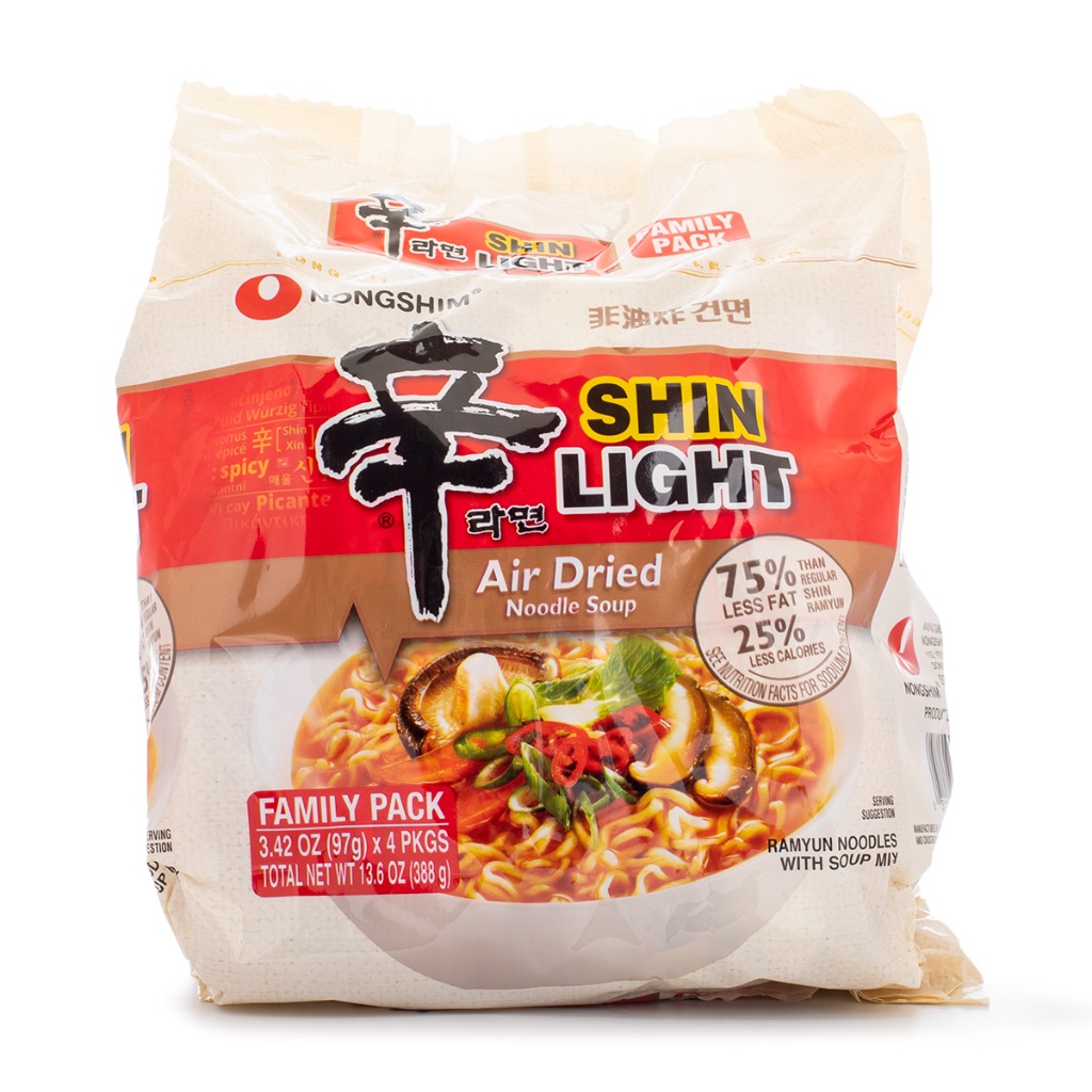Nongshim Shin Light Air Dried Noodle Soup 4pk Weee!
