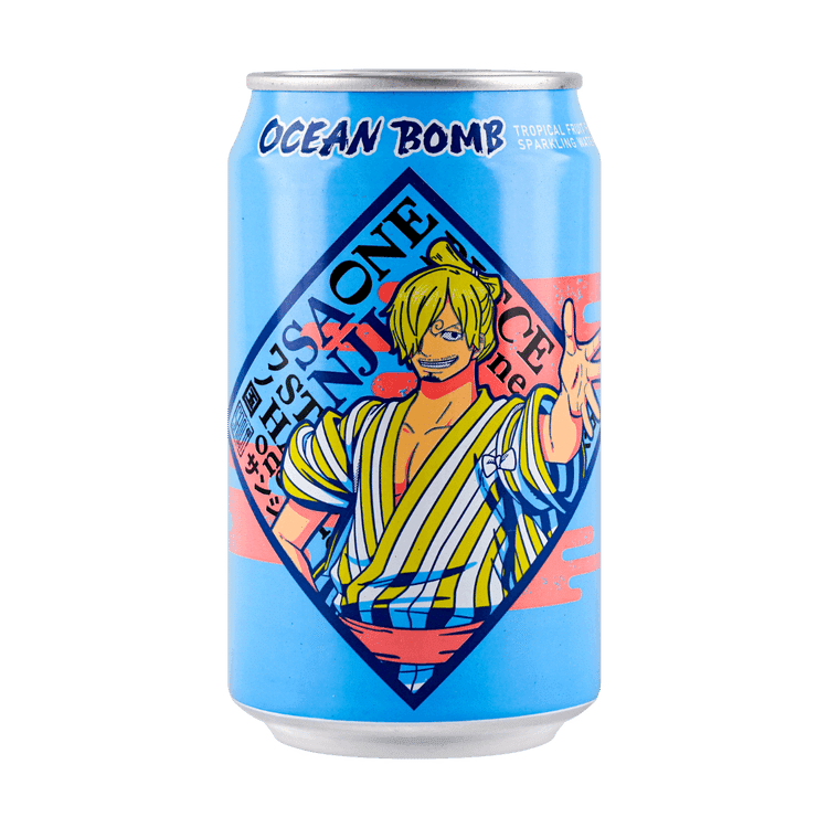 【臺灣經典】Ocean Bomb 海賊王聯名款 One Pieae香吉 熱帶水果風味氣泡水 330 毫升
