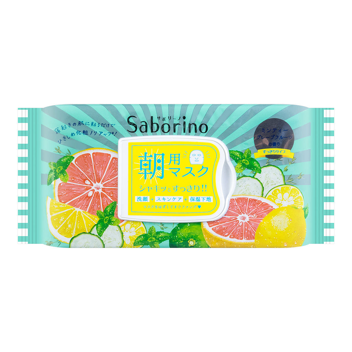 BCL Saborino Morning Care 3-in-1 Face Mask (Grapefruit & Lime) 32sheets 1 each