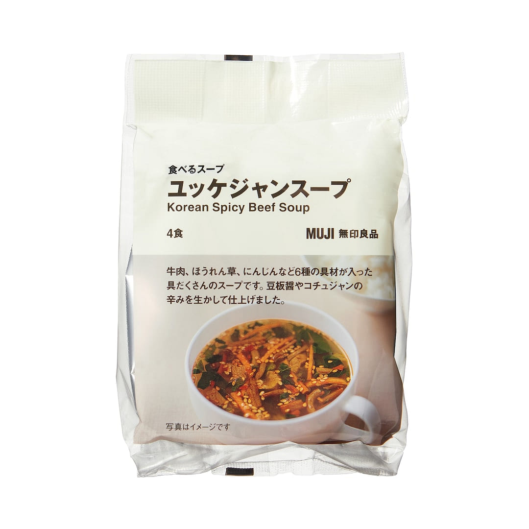 MUJI Korean Spicy Beef Soup 4pcs 1 each