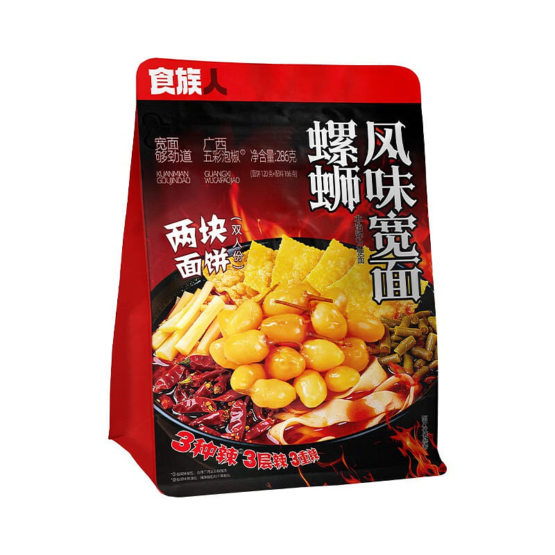 Snail Flavor Wide Noodles Quick Instant Meal 286 g