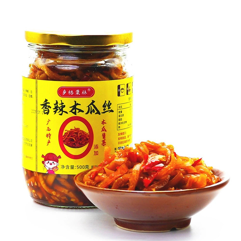 Guangxi spicy papaya pickles 500g/ can 1 bottle