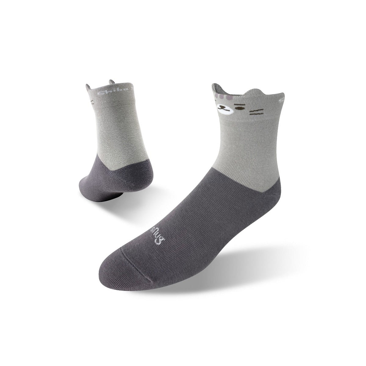 SNUG Shiba Says Anti-Odor Socks-Grey (18-20cm) 62 g