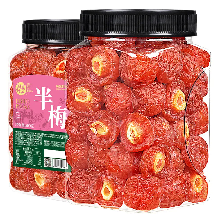 每果时光半梅干半边梅话梅果脯500g*1罐 500 克
