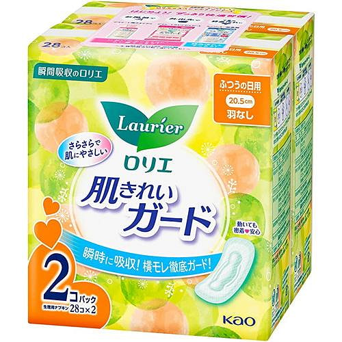 KAO花王 Laurier棉柔亲肤夜用卫生巾 28 2 盒