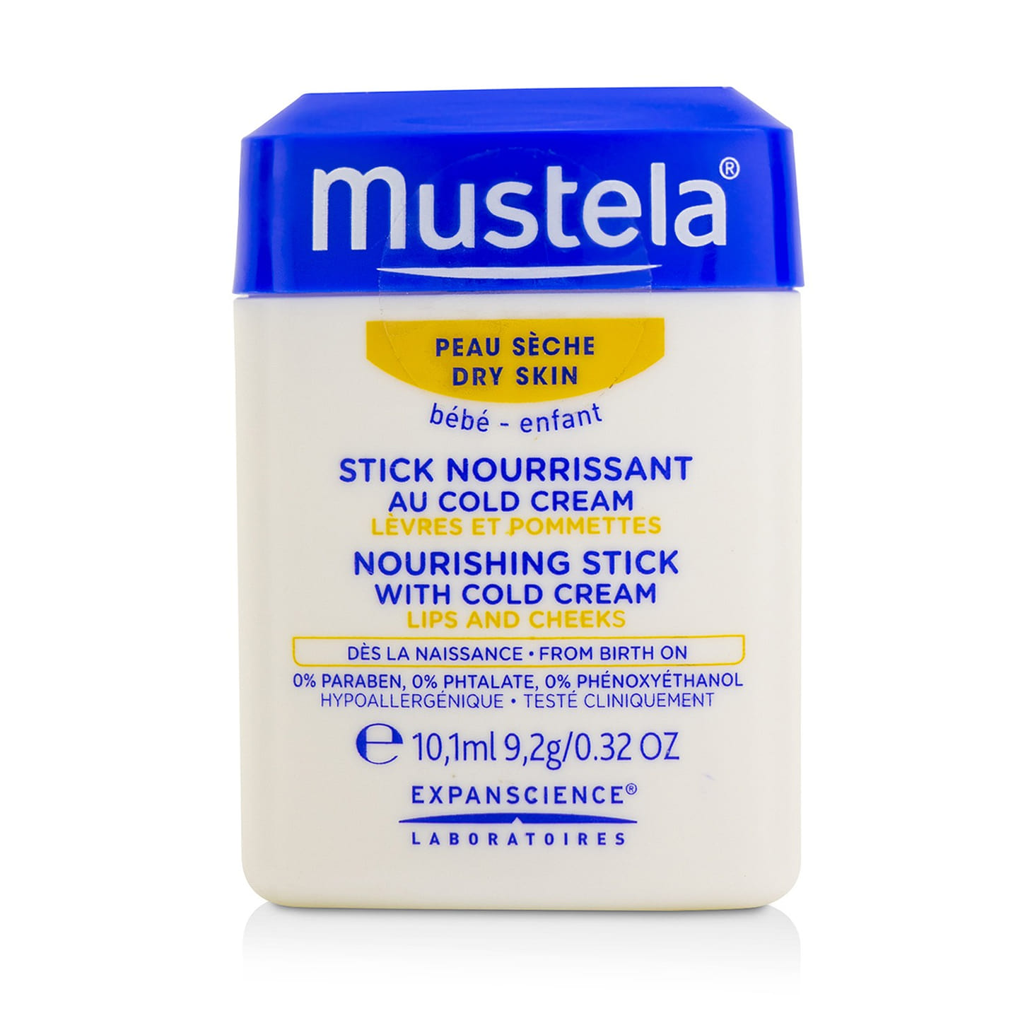 Mustela Cold Cream Moisturizing Stick Lip Balm (for face and lips) – Dry Skin 9.2g/0.32oz 9.2 g