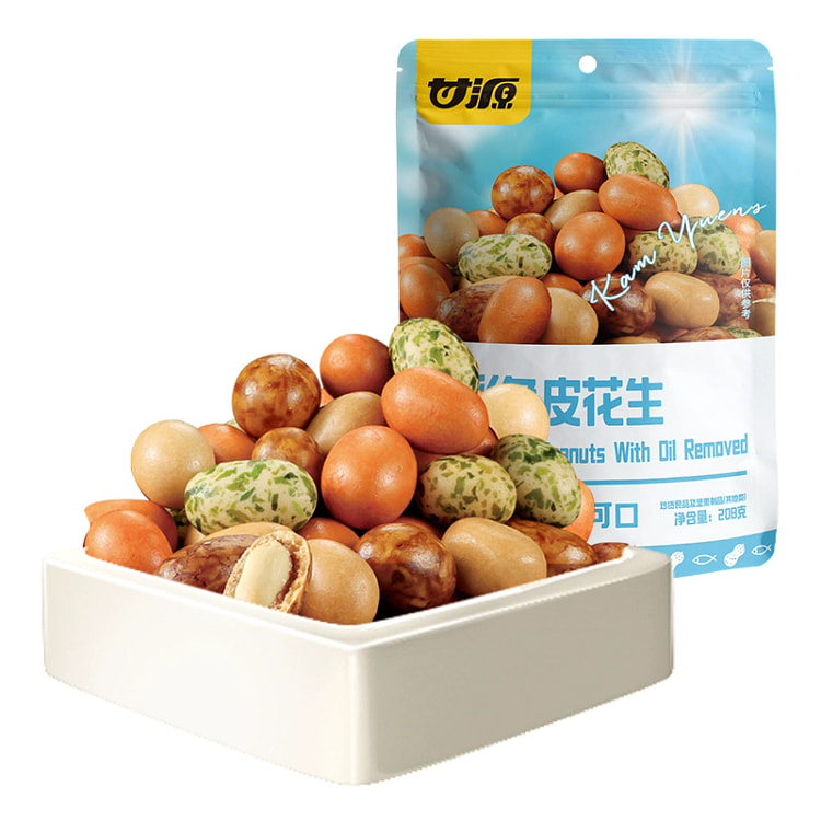甘源炒货多彩鱼皮花生208g*1