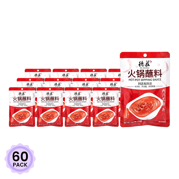 德庄 火锅蘸料 香辣 120 克*60 包