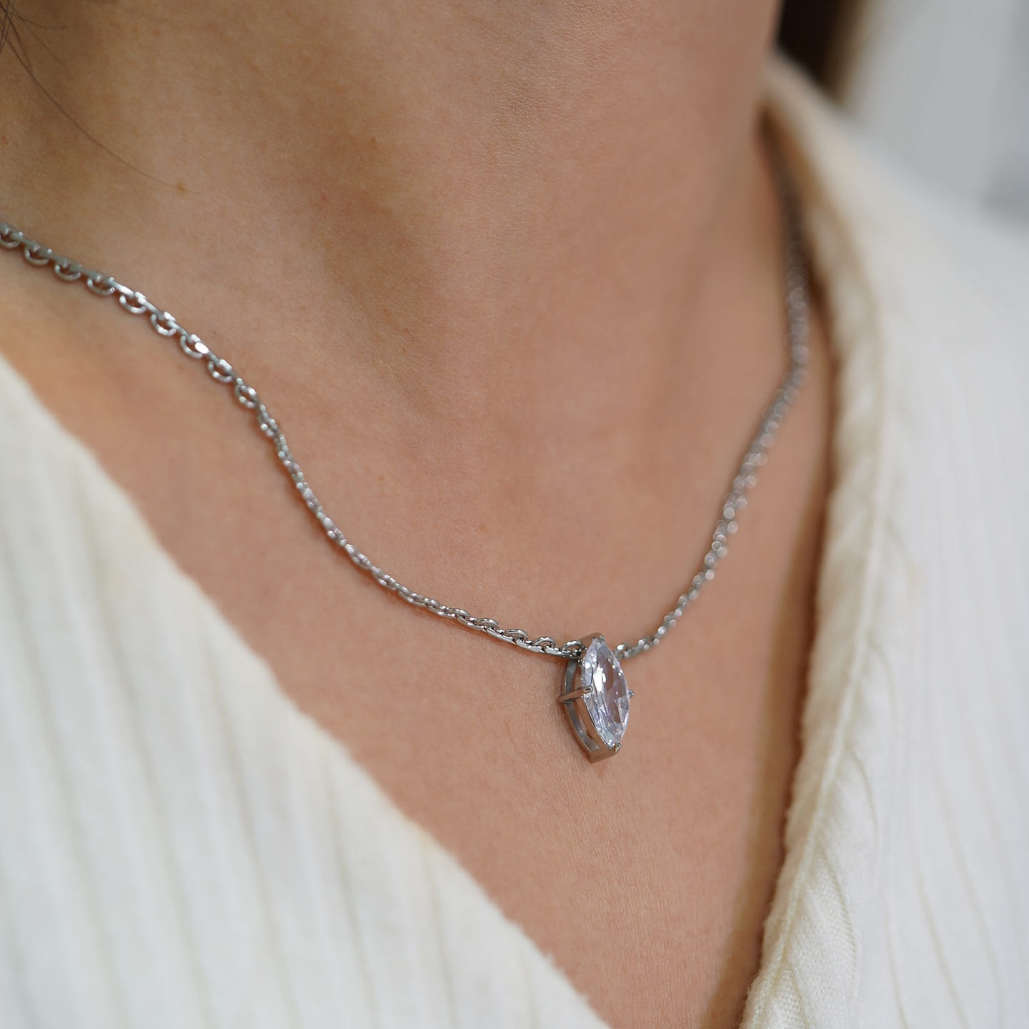 SterlingSilver WaterProof Special Diamond Necklace 1 each