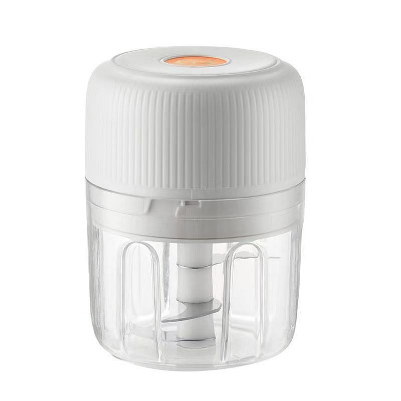 电动蒜蓉切碎机,250ML 食物切碎机 USB,迷你蔬菜切碎机,蒜蓉切碎机,洋葱切碎机,便携式小型食品加工机(白色) 1 盒