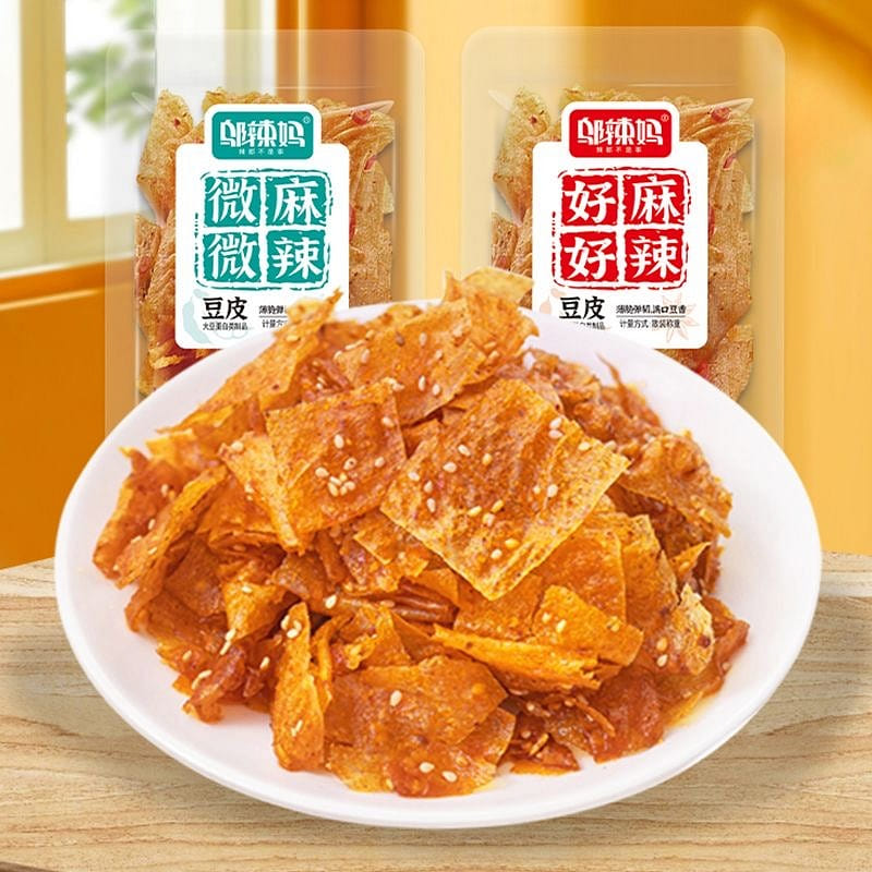 邬辣妈豆皮香脆豆皮辣条小吃麻辣小零食 口味随机发 20 克*10 包