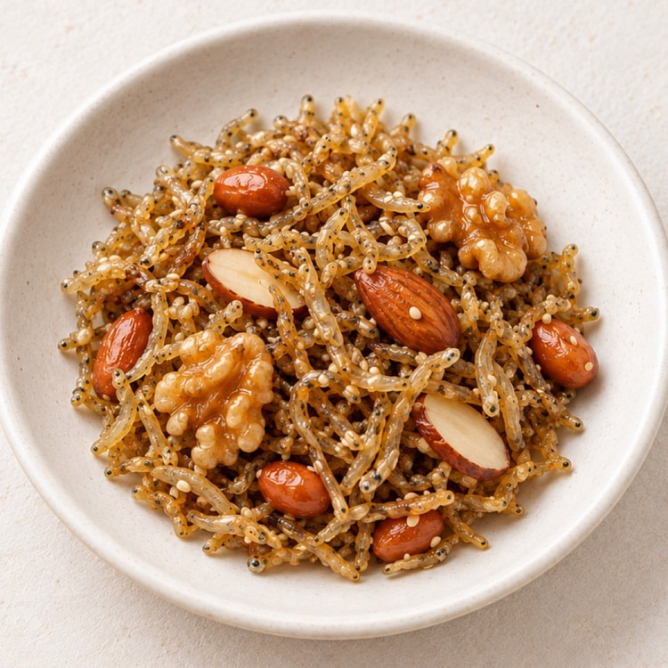 Stir-fried dried anchovies and peanuts
