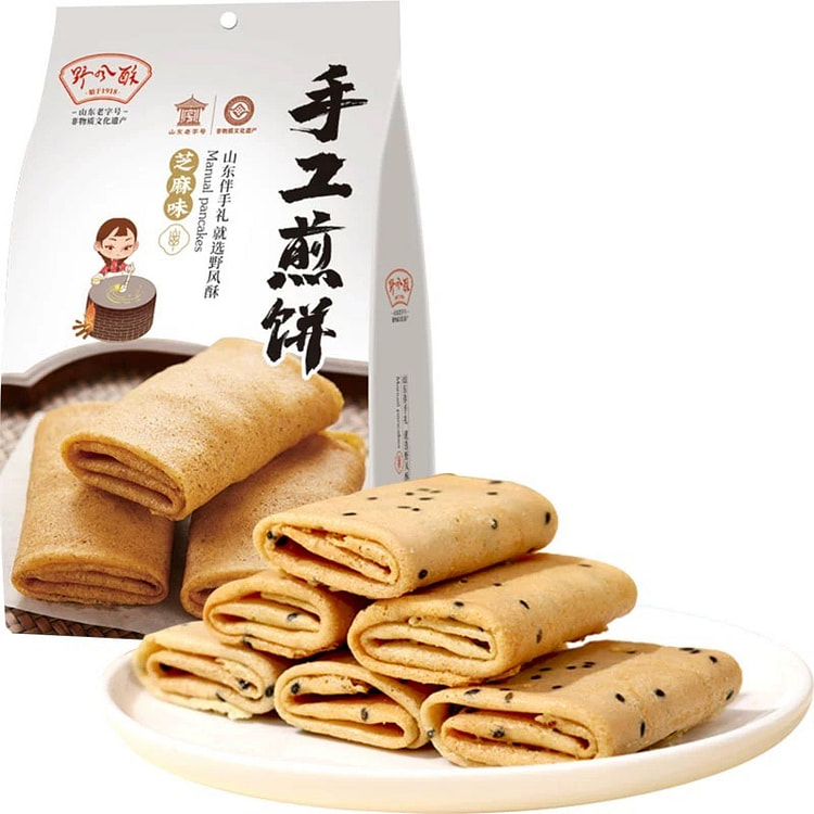 【野风酥】济南特产糖酥手工煎饼《芝麻味》1袋