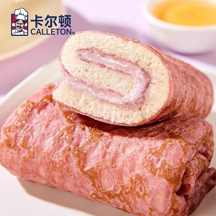 卡尔顿 芋泥蛋皮吐司卷面包420g早餐营养健康蛋糕休闲小零食