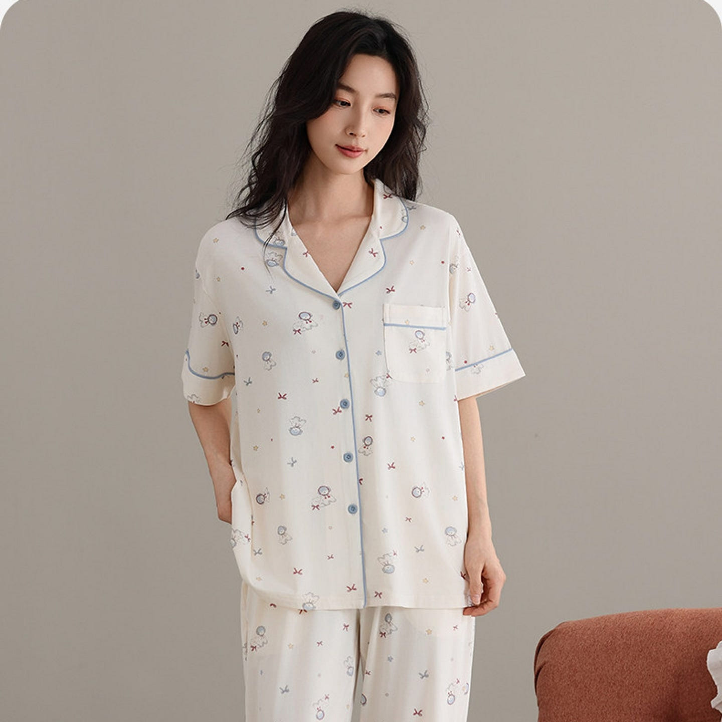 Cloud Moon Pajama Set XXL Size Cloud Bow 2000 g