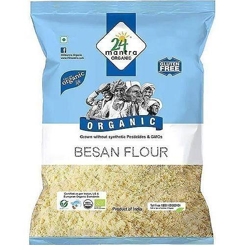 24 Mantra Organic Besan Flour / Gram Flour / Chickpea Flour - 2 lbs 2 lb