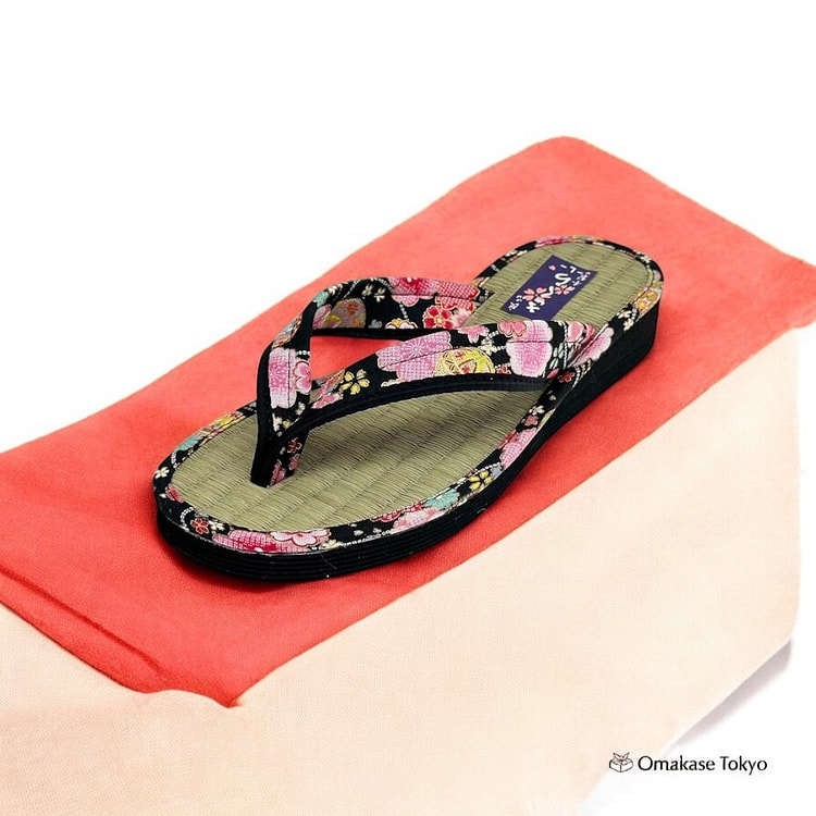 Daimyo Shokai Tatami Folding Sandals- Black L 200 g