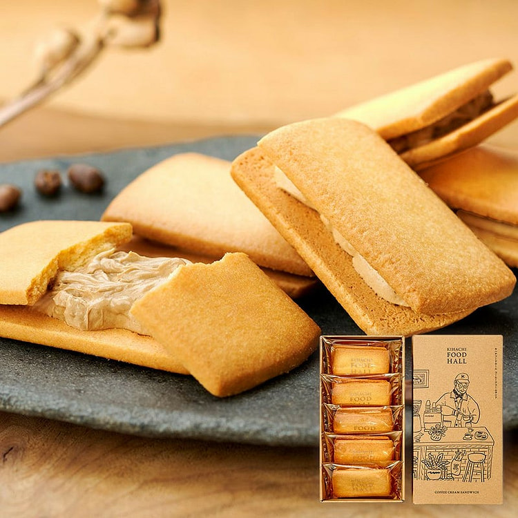 KIHACHI 咖啡奶油夹心饼干 5个 1 盒
