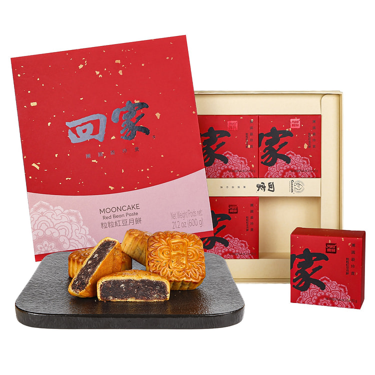 "Huijia" Classic Red Bean Paste Mooncake 600g