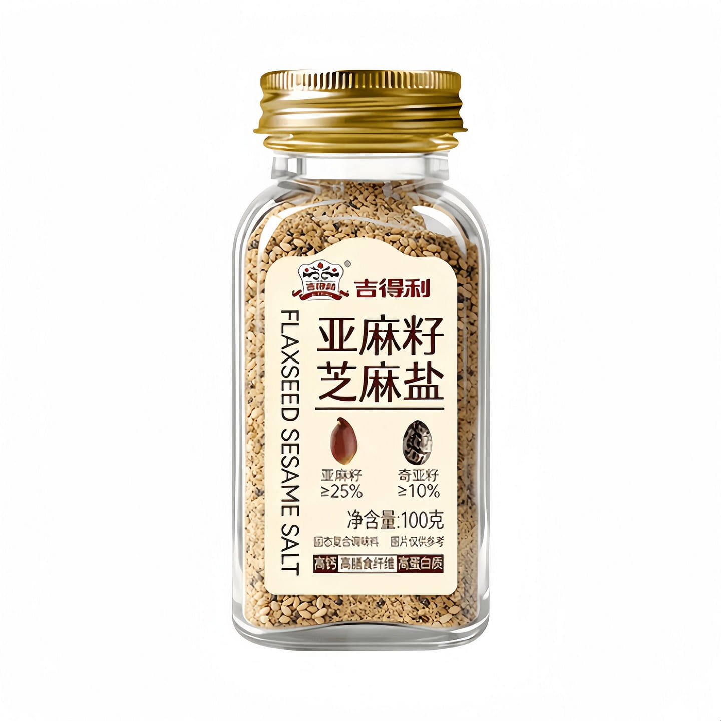 Jideli Flaxseed Sesame Salt, 100g Per Bag 100 g