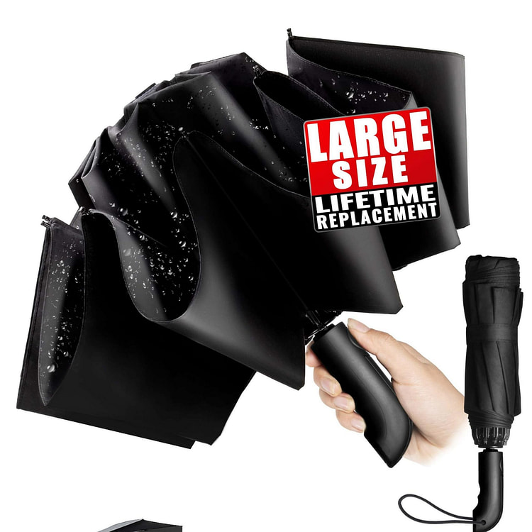 Travel Inverted Umbrella Compact Windproof 10 Ribs