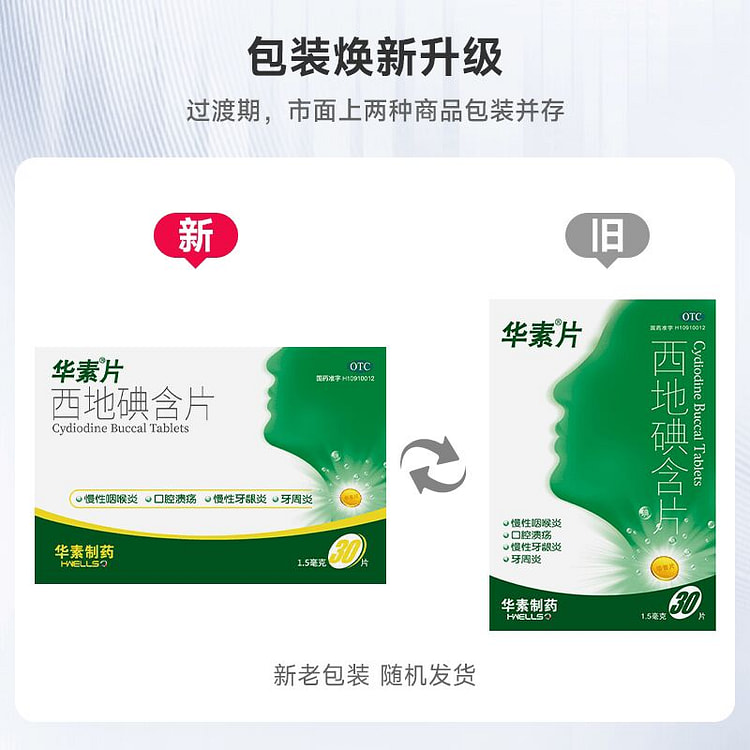 1盒 华素片西地碘含片30片 1 盒
